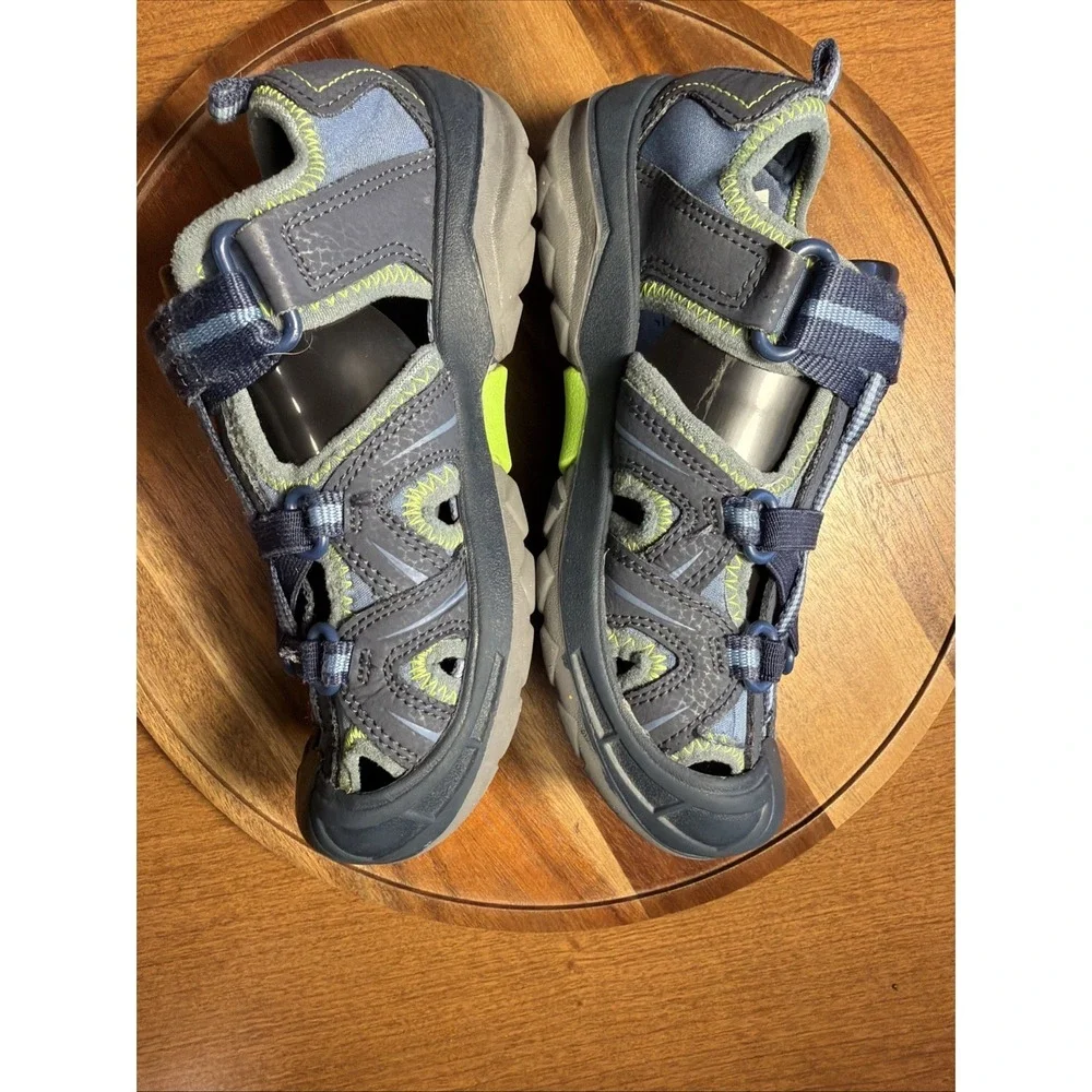 Merrell Hydro Hiker Sandals Youth Boys Size 1 Navy Green Waterproof Hiking Shoes